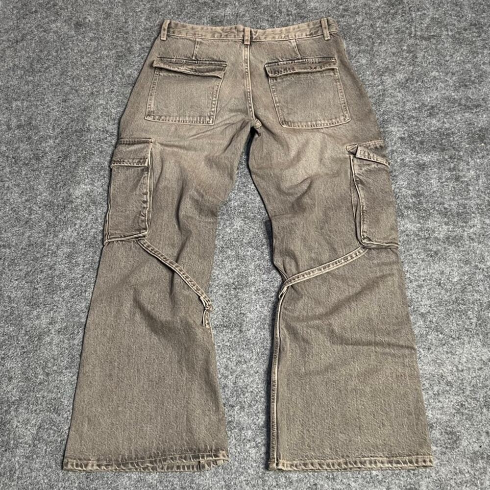 Zara Straight Leg Cargo Jeans in Faded Gray - Picture 3 of 8